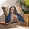 retro VVirgin Mary Pillow Case Plush Fabric Soft  Pillowcase Double Sided Print Cushion Cover Household Gifts