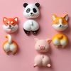 Cartoon Animal Refrigerator Magnet with Detachable Head Body 3D Dog Panda Pig Microwave Oven Whiteboard Notes