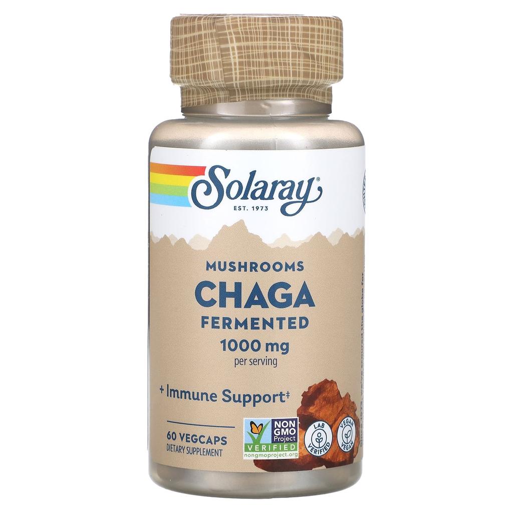 Fermented Chaga Mushroom, Veggie Capsules 60 (500Mg Per Capsule)