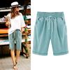 Plus Size Women Summer Casual Shorts Loose Cotton Sports Pants Breathable Comfy Short Pant