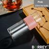 BORREY Glass Hot Tea Bottle Double Wall Glass Water Bottle Creative Tea Water Separation Glass Bottle Office Tea Bottle 200Ml