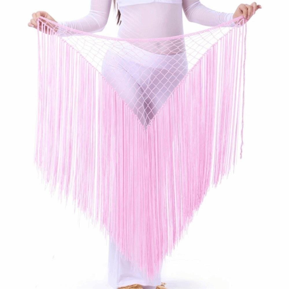 Hollow Dancing Waist Belt Long Tassel Belly Dance Waistband Sequin Waist Chain Dancer Accessories