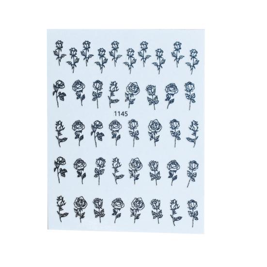 Nail Sticker Exquisite Pattern Strong Stickiness Removable Allergy Free Self Adhesive Decorative No Odor