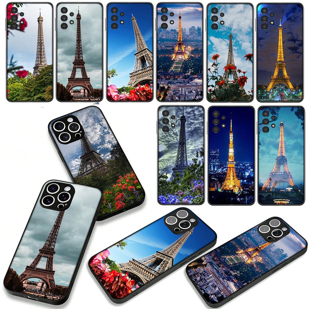 Phone Cover Love Paris Eiffel tower pink Casing for Apple iPhone 17 16 11 Pro XS Max XR 6 7 8 Plus + 16E SE 2020 Air 5 8+ Case