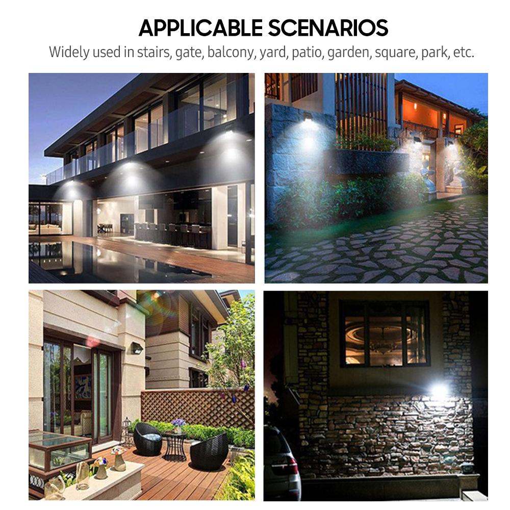 Солнечный настенный светильник с датчиком движения 100 светодиодов, уличный водонепроницаемый солнечный светодиодный настенный светильник, PIR, на солнечной батарее, ландшафтные фонари для дорожек, автоматическое включение/выключение