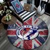 Millwall pattern round rug,Carpet Rug for Living Room Bedroom Playroom ,Non-slip Floor Mat,Holiday Gifts and Birthday Gifts.