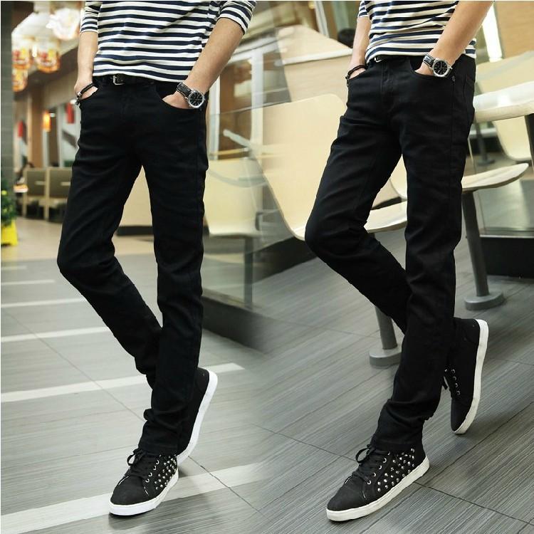 Autumn and winter new jeans men's stretch pants teen slim pencil pants trousers