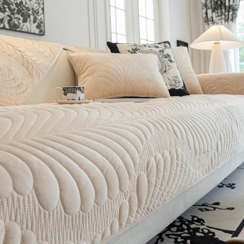 Осенне-зимняя подушка для дивана, высококачественные нескользящие подушки для сиденья, утолщенный флисовый чехол для дивана, ткань