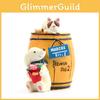 Cute Cartoon Wine Barrel Cat And Dog Mini Model Ornament For Photography And Gift Applications
