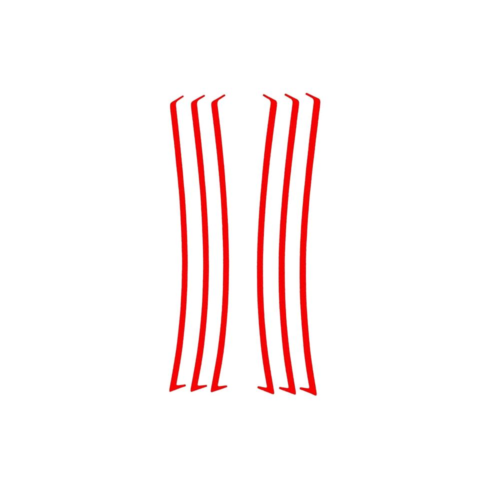 6Pcs Car Vent Insert Stripes Decal Inlay Shark Gill Air Flow Vent Sticker For Chevy Camaro SS RS LS 2010-2015