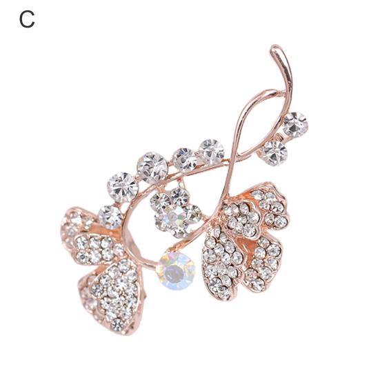 Брошь Булавка Цветочная Форма Стразы Элегантный Корейский Стиль Цветочная Брошь Брошь Отворотом