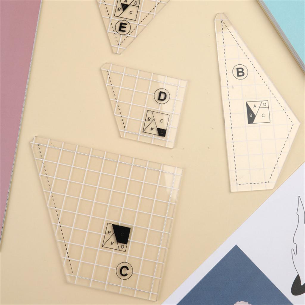 3/4/5 шт. линеек для шитья и пэчворка для точного измерения прозрачные акриловые линейки для квилтинга шаблоны линейка инструмент для пэчворка