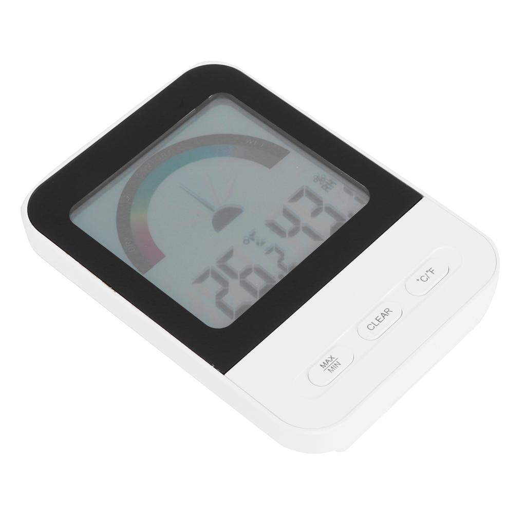 Цифровой электронный термометр-гигрометр с ЖК-дисплеем с подсветкой для помещений, теплиц