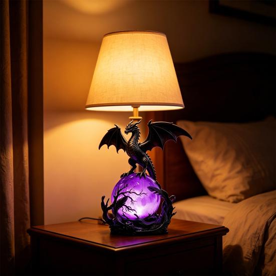 USB Powered Dragon LED Light, Gothic Style Decorative Ornament, Bedside Desk Lamp for Holiday Atmosphere, Home Night Light