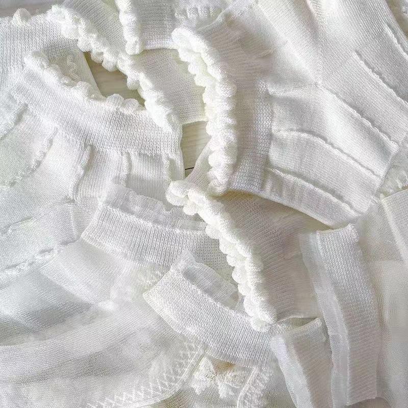 5 Pairs/Lot Summer Short Women White Socks Low Tube Cool Socks Set Cute Print Ankle Foot Cover Fashion New Kawaii Sock