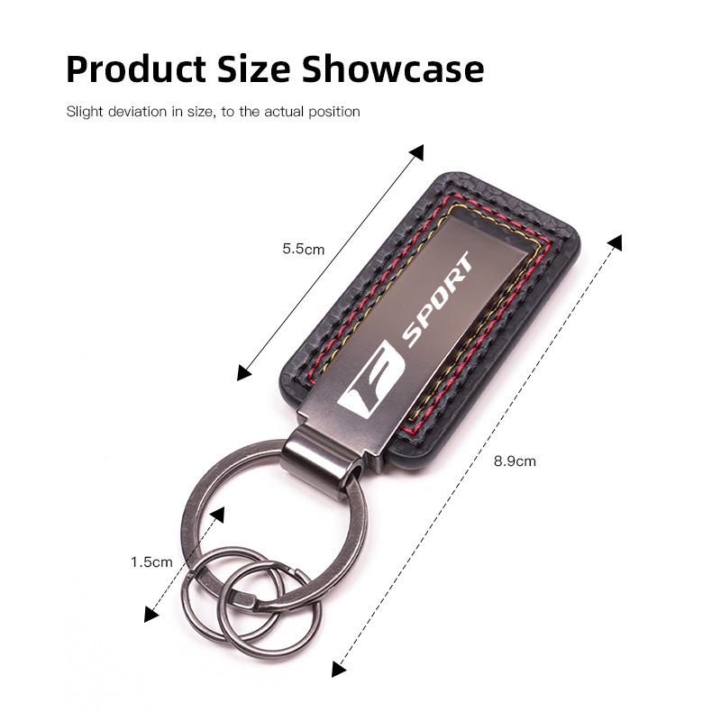 1Pcs Leather Car Keychain Pendant Key Buckle Alloy Keyring For Lexus F-SPORT ES RX NX LS UX LM LX GX LC RZ IS CT GS RC HS SC TX ZJ3