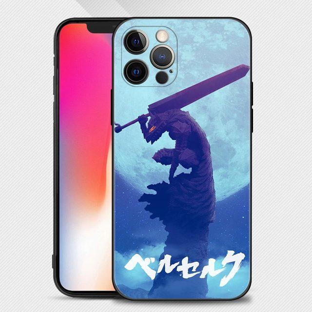 Чехол для телефона для Iphone 14 13 12 11 Pro Max Xs Max Xr X 7 8 Plus 12 Mini 6s, силиконовый чехол Black Shell Berserk Guts Anime