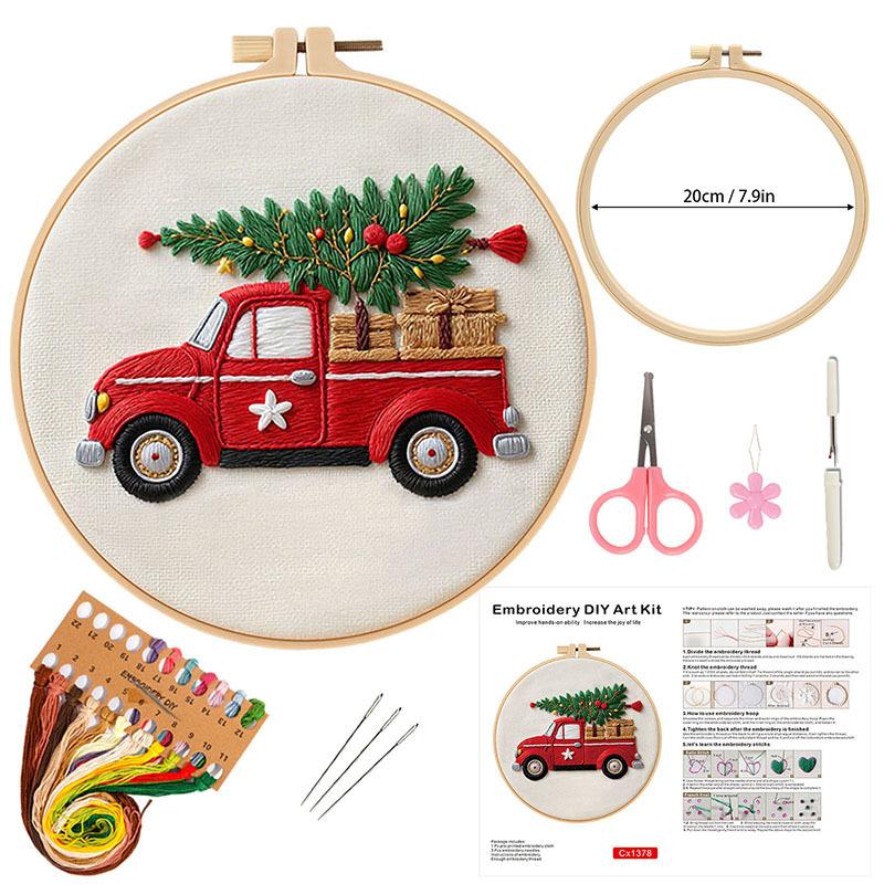 Рождественская вышивка Сделай сам Ручная работа Пакет материалов Подарок Новый продукт Включая инструменты