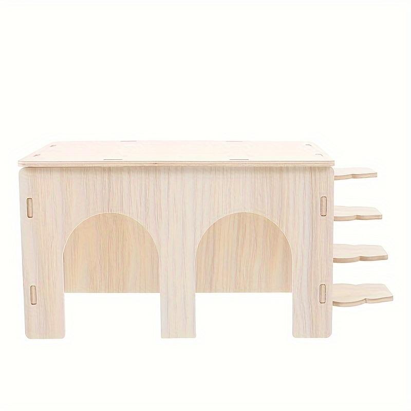 1PC Natural Wooden Hamster House Solid Wood Hiding Nest Aquascape Supplies Golden Bear Small Pet Sleeping Platform