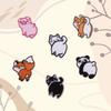 Мультяшная вышитая нашивка с животными для толстовок и одежды DIY, самоклеящаяся