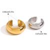 Yori Позолоченная нержавеющая сталь 18K Клипсы для ушей Двухцветный Изогнутый дизайн Элегантные Современные для Любого Случая Украшения НОВИНКА