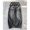 Unisex Y2k Gothic Punk Washed Women Jeans Harajuku Wide Leg American Vintage Men Denim Pants Baggy Hip Hop Streetwear Trousers