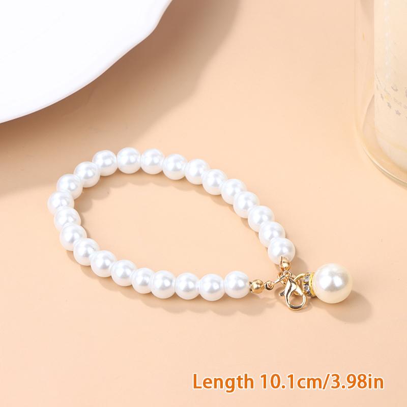 Брелок с имитацией жемчуга, сумка для наушников, подвеска на запястье, держатель для ключей из бисера, браслет из жемчуга, брелок для женщин, украшение для мобильного телефона