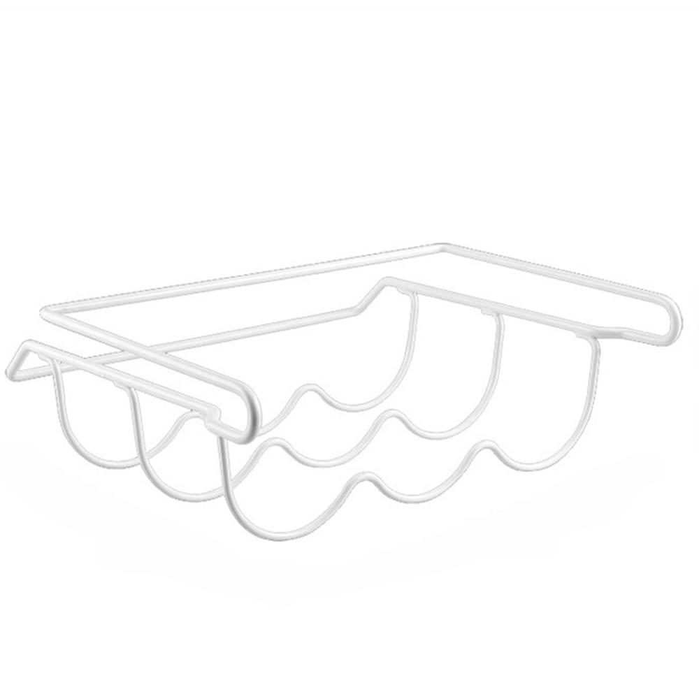 White Fridge Wine Display Rack Iron Wine Bottle Holder Durable Refrigerator Storage Rack Shelves