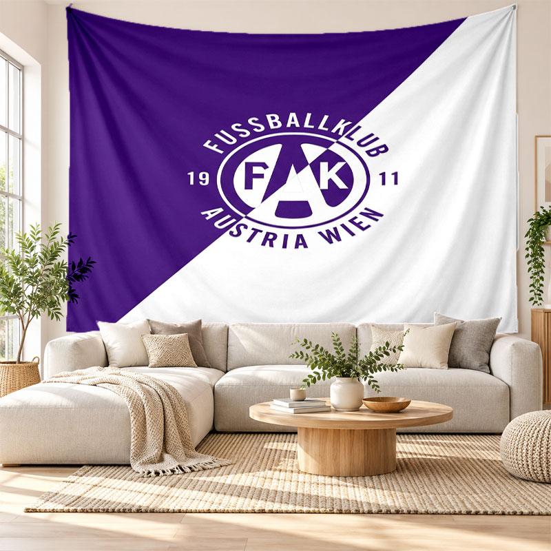 Austria Wien FC Wall Tapestry, Soft Fabric Wall Hanging, Decorative Backdrop For Bedroom Home Wall Art