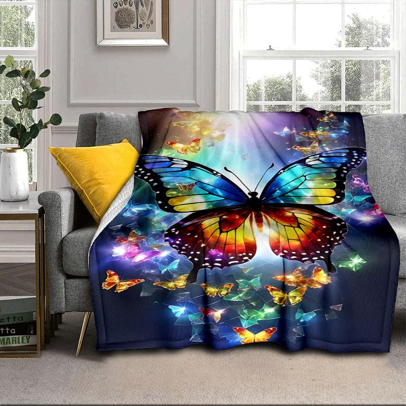 Electric Butterfly Dance Blanket Flannel Blanket Throw Blanket Sofa Cover Blanket Soft Premium Blanket Picnic Blanket Tv Blanket Gifts