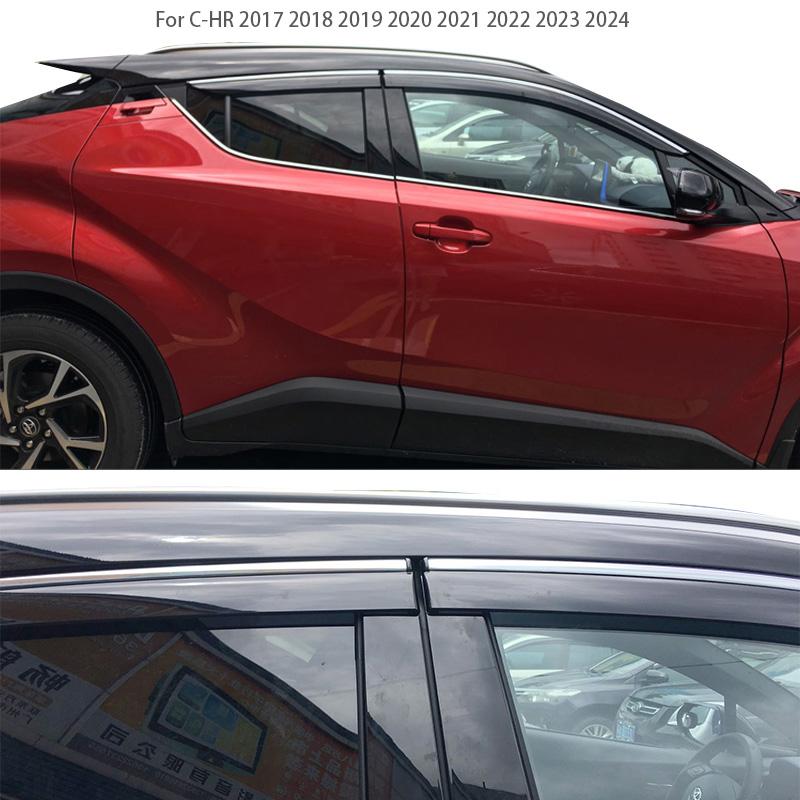 High Quality For Toyota C-HR CHR 2016-2023 Accessories Door Window Wind Deflecotors Rain Visor Weather Shield