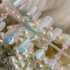Aurora Starry Sky Cat's Eye Toenail Tips - Electroplated, Pre-made, Removable, Semi-finished, Wearable 486.