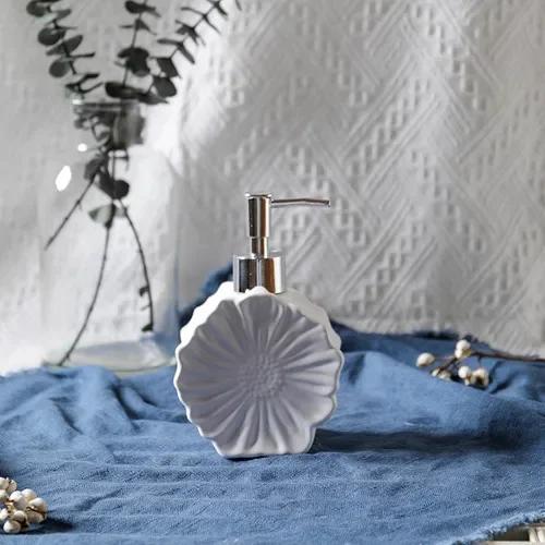 Аксессуары для ванной комнаты Простая керамическая бутылка для лосьона Креативная упаковка моющего средства Бутылка для дезинфекции рук Дозатор для мыла