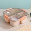 1 комплект, коробка для бенто 1100/1550 мл, 44989, сетки, хорошая герметичная пряжка, термостойкость, сохранение свежести, можно использовать в микроволновой печи