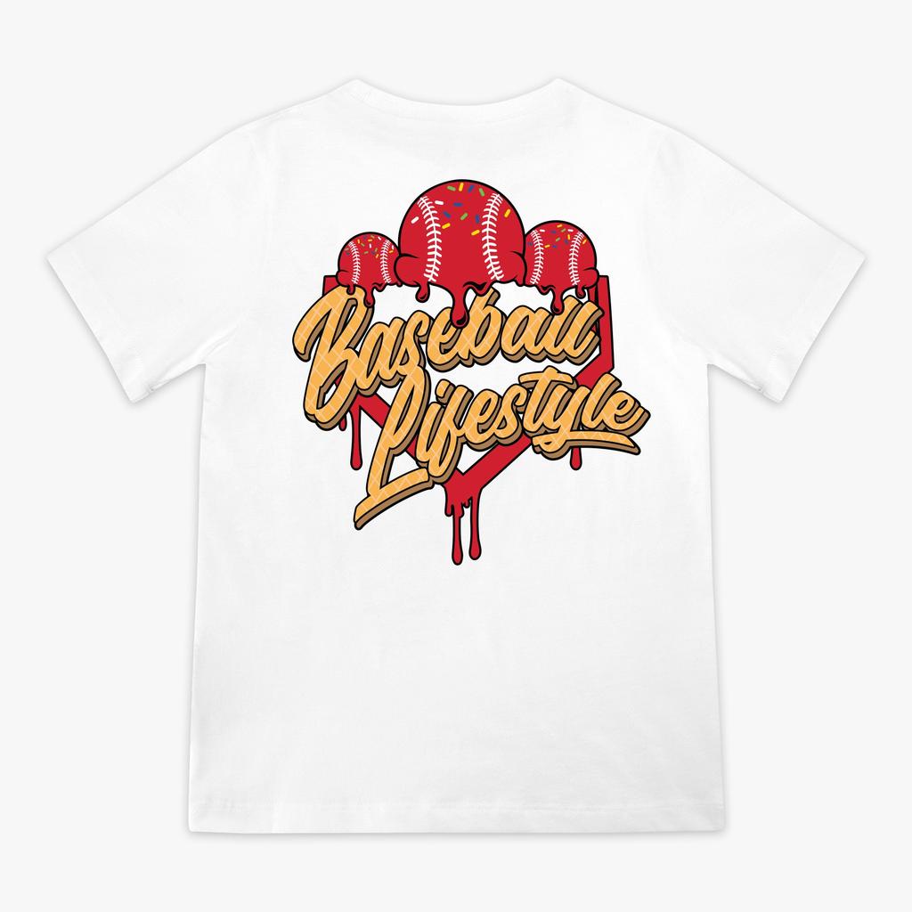 2026 Summer Latest Baseball 101 Lifestyle Youth Adult Cartoon Multiple Ice Cream Prints Breathable Parentchild Cotton Tshirt