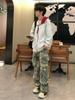 Мужской кардиган с капюшоном в американском стиле, приталенный: Осенний модный дизайн Color-Block для пар