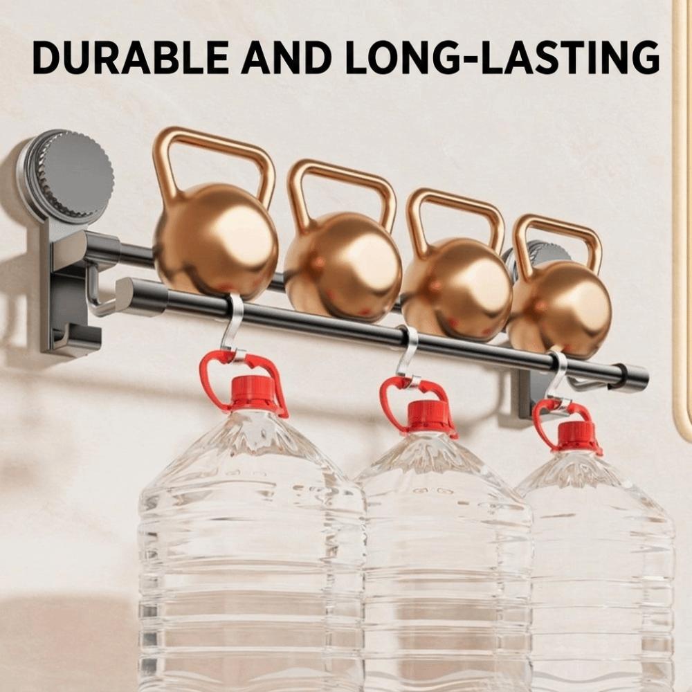 No-Drill Towel Holder Wall-Mounted Storage Shelf Bathroom Accessories Towel Storage Rack Bathroom