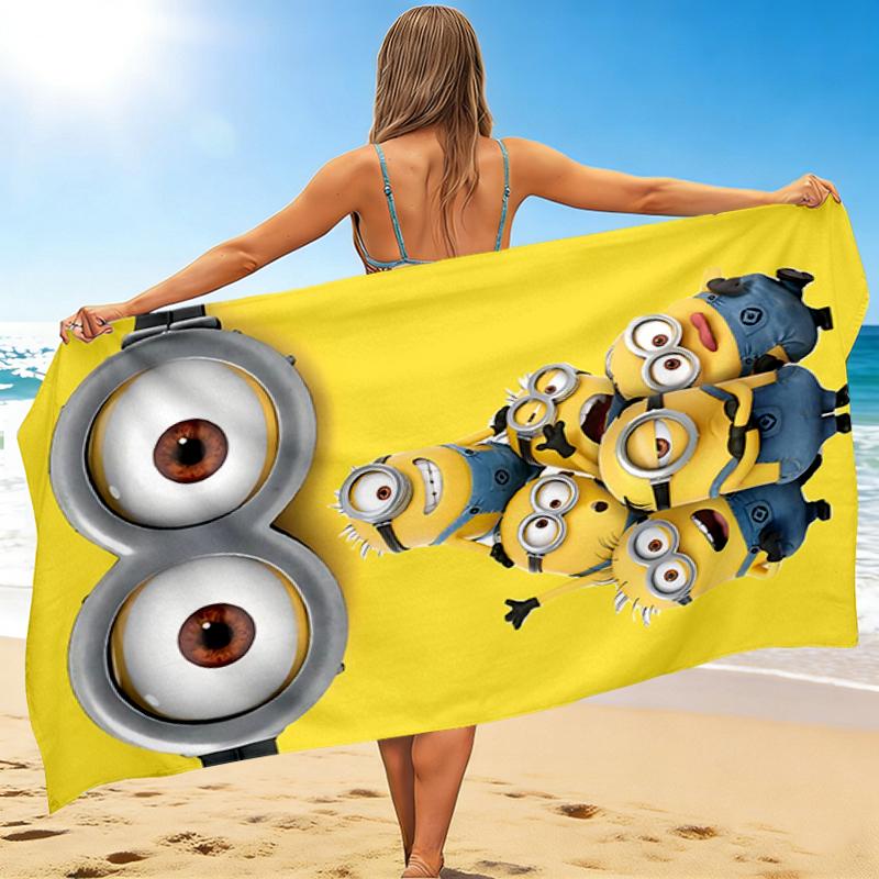 1Pc Despicable Minions Teamwork Beach Towel Quick Dry Multiuse For Beach Pool Gym Yoga Home Travel Christmas Halloween Xmas Gift G1142