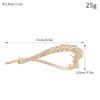 1/2pcsHigh-end Rhinestone Hairpin Hair Ornament, Female Twist Clip Hairpin, Temperament, Frog Buckle, Word Clip Headdress