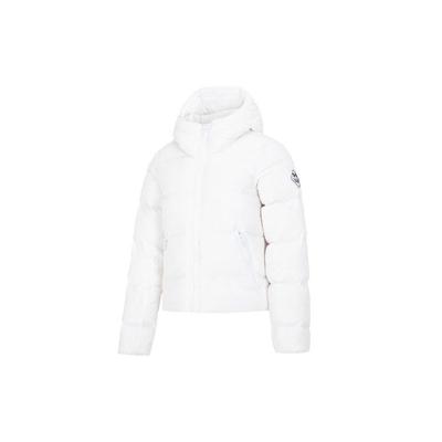 Cgi пуховик с сплошным логотипом и принтом, спортивная повседневная куртка с капюшоном, женские куртки, белая 1375442-100