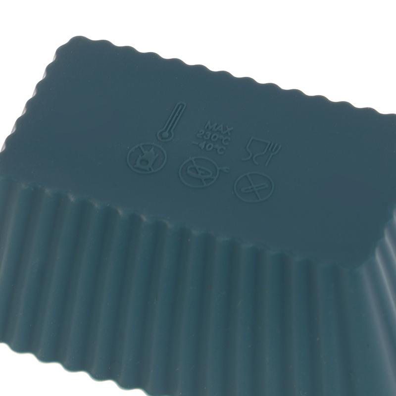 6 шт./набор силиконовых формочек для кексов, круглые, квадратные, прямоугольные, многоразовые, антипригарные формы для кексов, инструменты для украшения выпечки