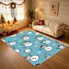 Christmas Reindeer Snowman Santa Claus Living Room Carpet Short Velvet Room Decoration Aesthetic Rug Easy Clean Dining Room Mat