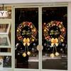 Christmas Window Stickers Merry Christmas Decorations For Home Removable PVC Christmas Wall Decals Happy New Year Home Decor