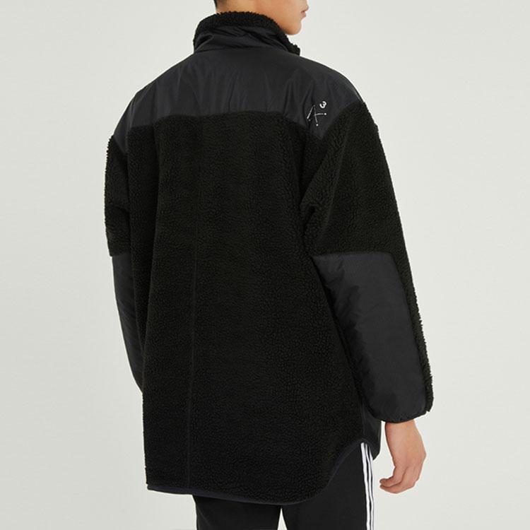 adidas Мужская флисовая куртка MPRSVE Boa с colorblock и полной молнией Черный H40911