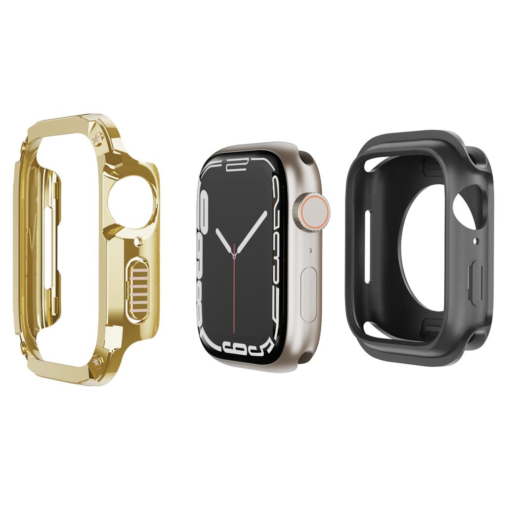 Watch Case Set for Apple Watch Series 11/10 46mm Hard PC+TPU Watch Frame Cover Combo