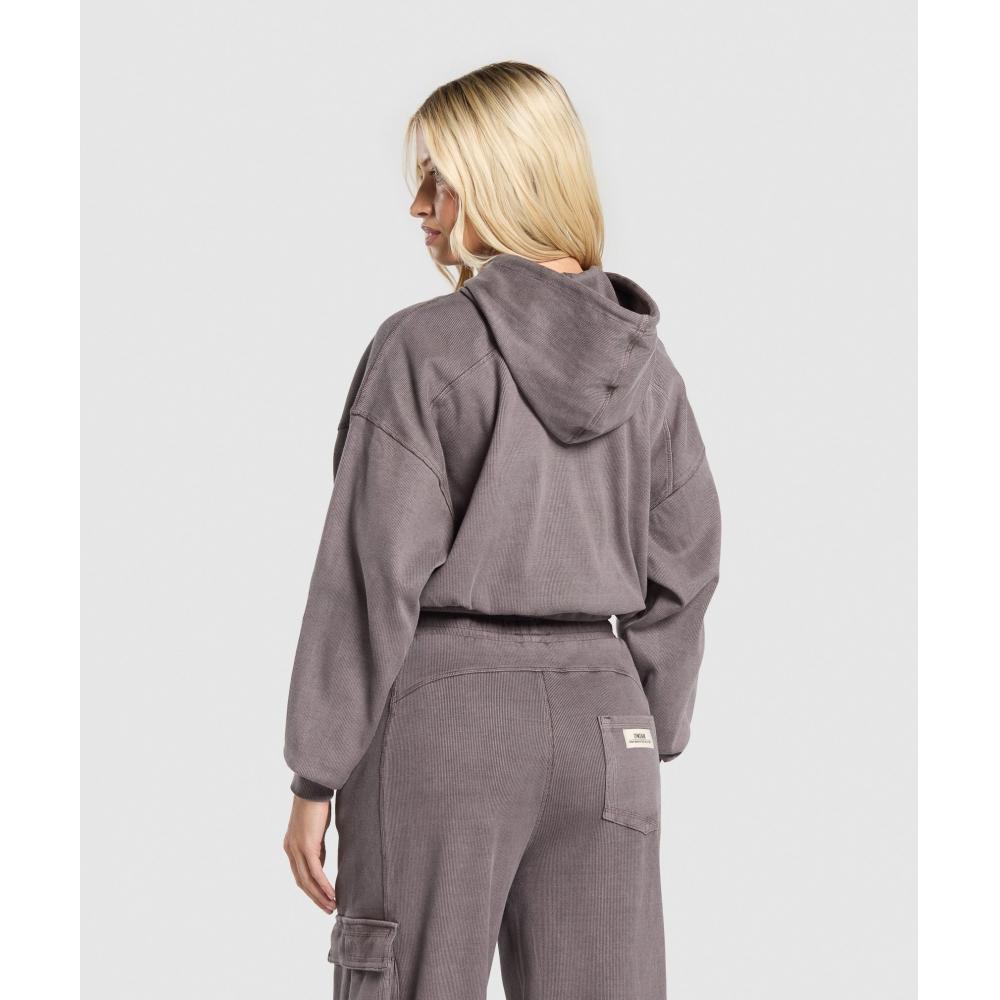 Gymshark Rest Day Ribbed Hoodie Brushed Purple B1c4e Pb33