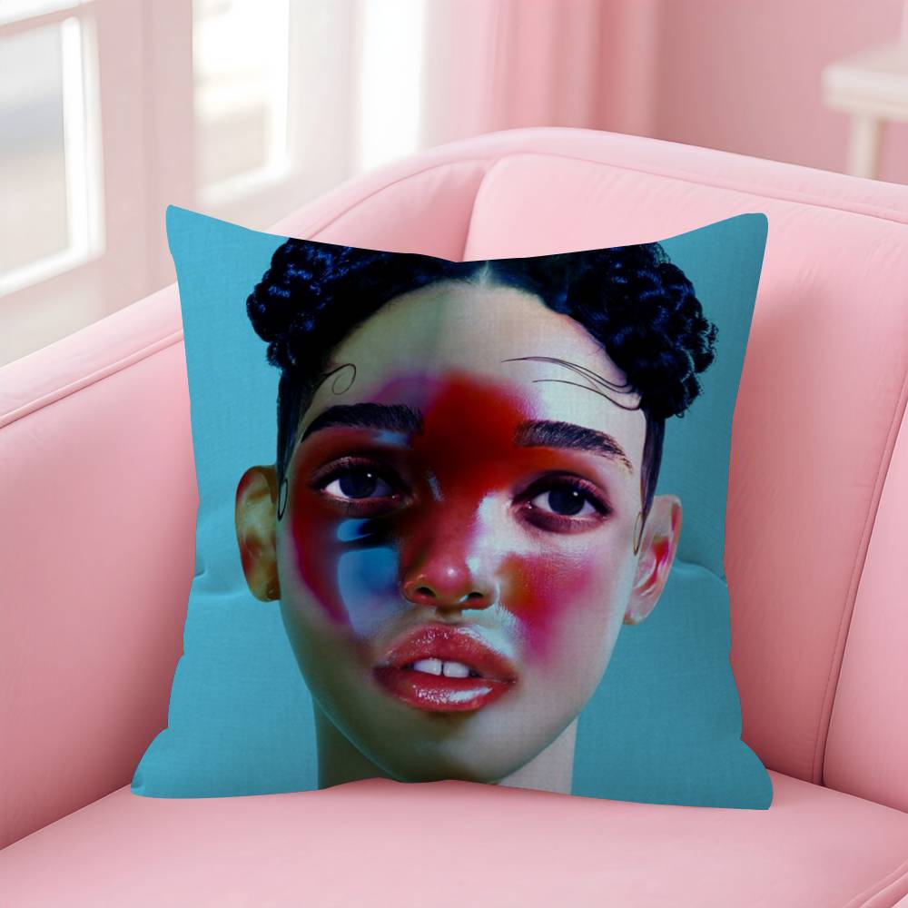 Singer Tdf Culture Album Double-Sided Printed Pillow Cover Short Plush Suitable Living Rooms Bedrooms Sofas Throw Cushion Cover