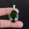 Faceted Peridot Pendant Original Gemstone Pendant Unique Jewelry Handmade Pendant 925 Sterling Silver Pendant Peridot Jewelry Wedding Gifts