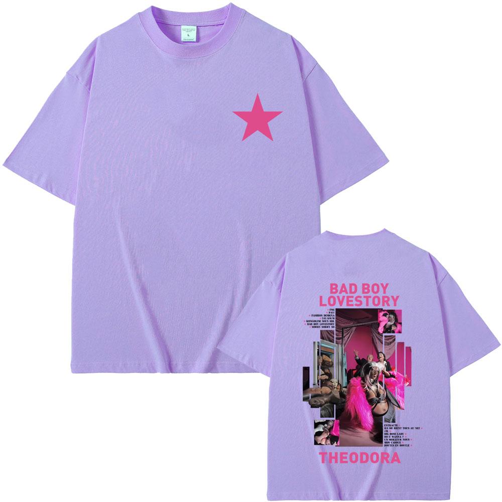 Rapper Theodora Mega Bbl Bad Boy Lovestory Graphic Tshirt Men Women Hip Hop Fashion Pop Music T Shirt Male Casual Cotton Tshirt