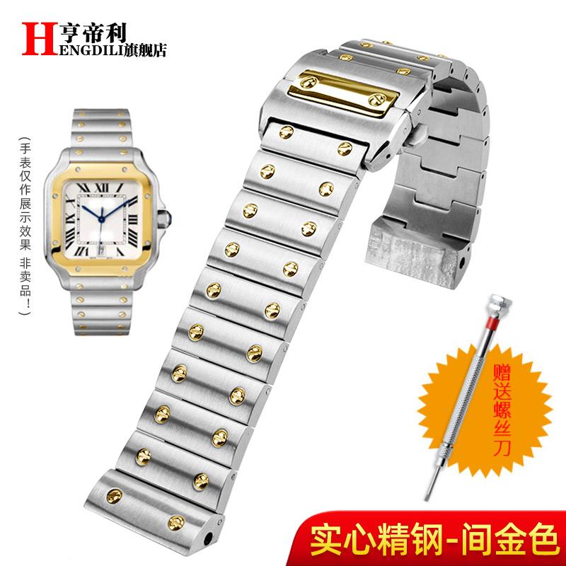 Высококачественный 20 мм 23 мм Santos 100 Нержавеющая сталь Ремешок для часов Для Cartier santos 100 Цельноклепаный Металлический Ремешок для часов Браслет для часов